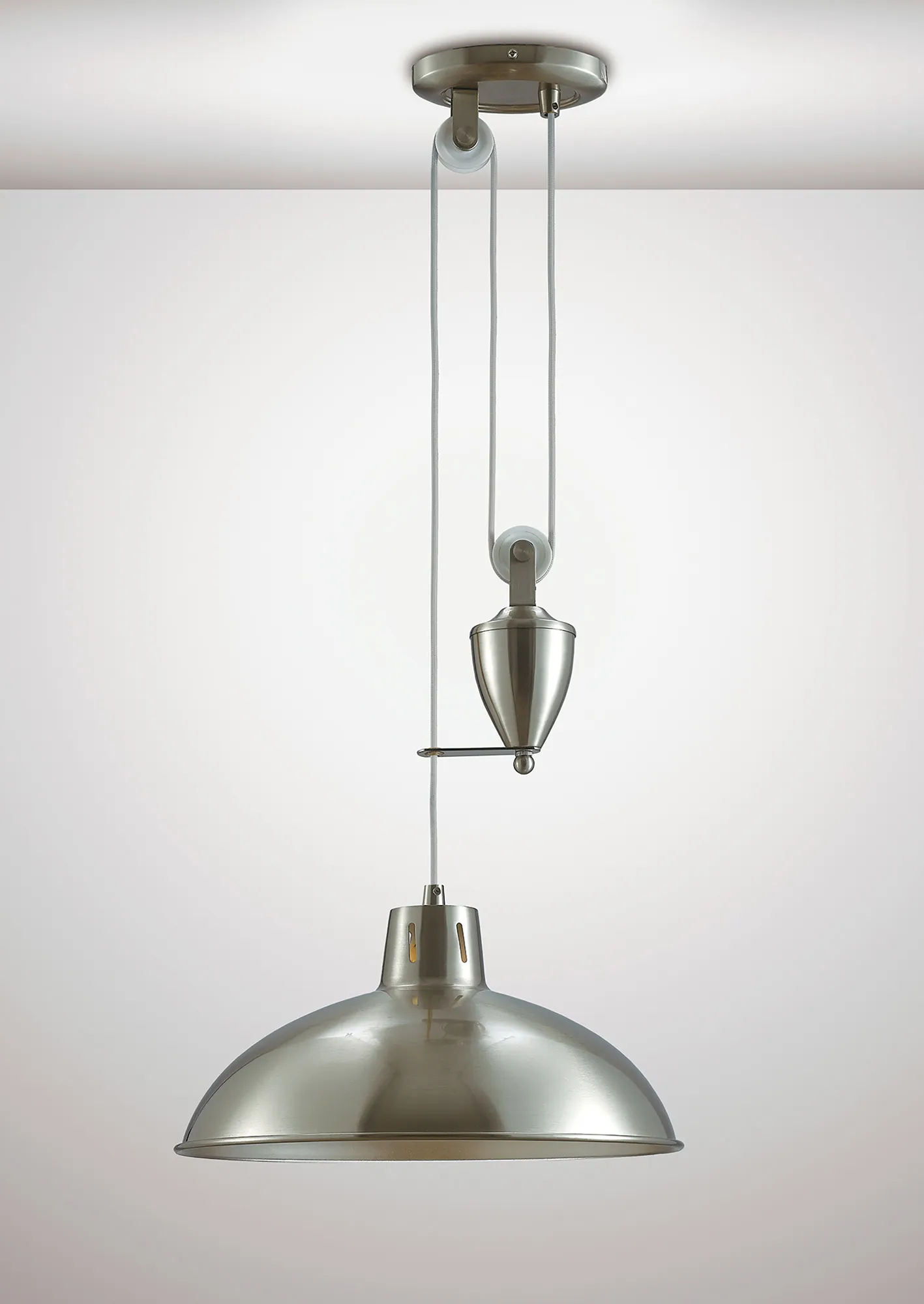 Wellington Pulley System Pendant 1 Light Satin Nickel D0148  Deco Wellington